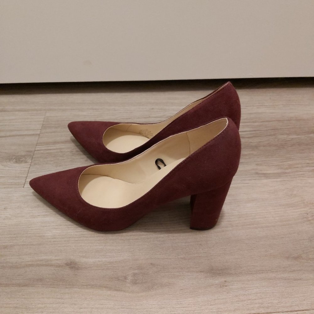 Burgundy Suede Heels